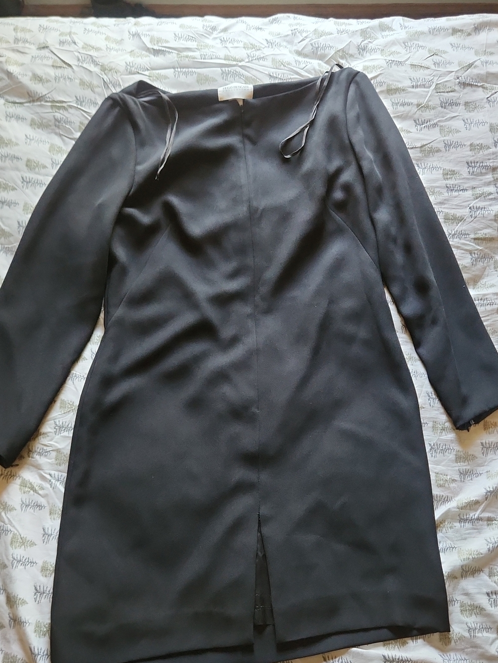 Hugo Buscati Black Long-Sleeve Sheath Dress Size 14